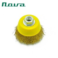 Brass Brush Wire Cup Wheels for Drill Aluminum Stainless Steel